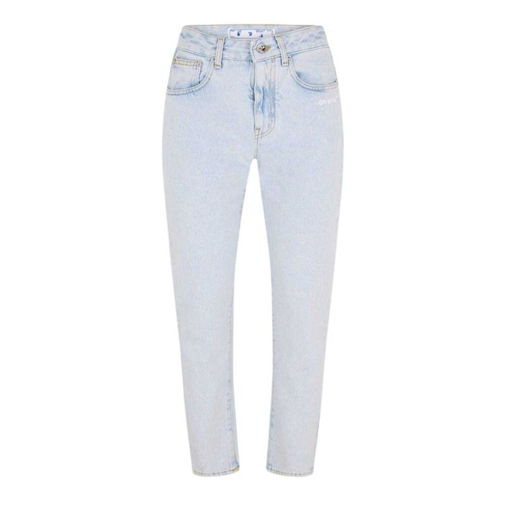 Off White Womens/Ladies Denim Straight Jeans / Blue/White